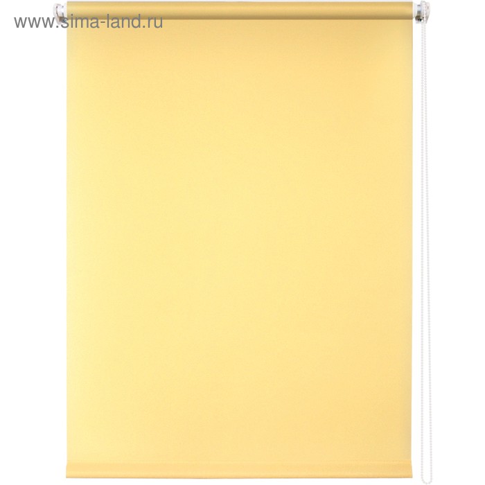 Рулонная штора «Плайн», 50 х 175 см, цвет светло-жёлтый