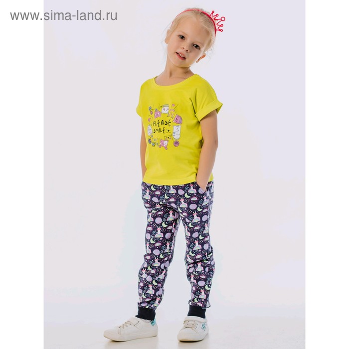 фото Брюки для девочек, рост 98 см, цвет мультиколор batik