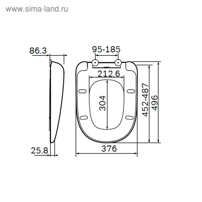 

Сиденье для унитаза AM.PM Sensation C307851WH, с микролифтом, быстросъемное, белый глянец