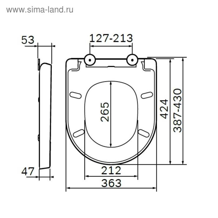 

Сиденье для унитаза AM.PM Spirit 2.0 C707852WH, с микролифтом, быстросъемное, белый глянец