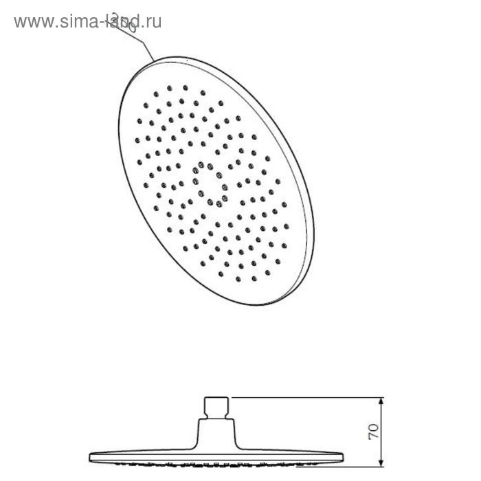 

Верхняя лейка AM.PM Like F0580000, d=250 мм, для душевых кабин, тропическая