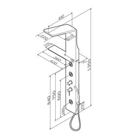 Душевая система AM.PM Joy W85P-2-136AW, 1360 х 320 см, тропический душ, белая матовая от Сима-ленд