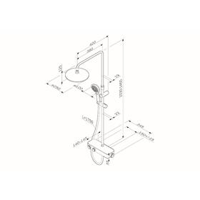 Душевая система AM.PM Inspire 2.0 F0750A400, с термостатом, тропический душ, хром от Сима-ленд