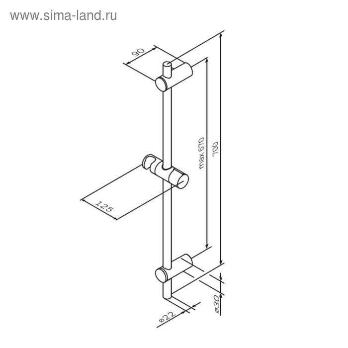 

Душевая стойка AM.PM Gem F0390000, штанга, хром