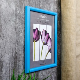 

Фоторамка пластик COLOR 15х20 см (небесно-голубая)