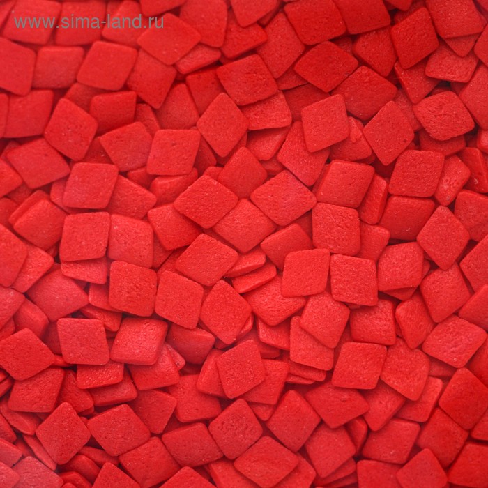 фото Кондитерская посыпка «ромбики», красная, 750 г топ декор