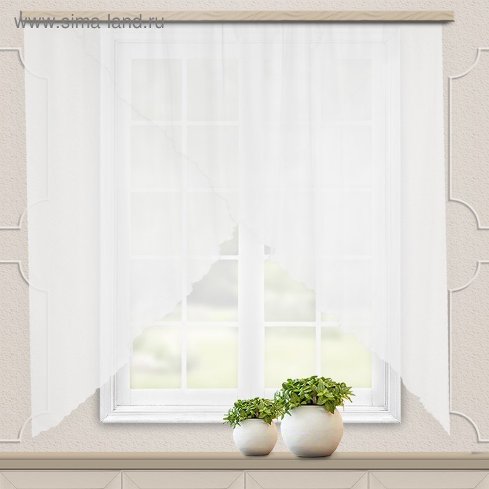 Комплект штор для кухни Witerra Марианна 300х160см, белый, пэ100% комплект штор для кухни witerra акварель 280х160см зеленый пэ100%