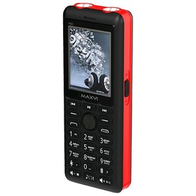 

Сотовый телефон MAXVI P20 2,8", 32Мб, microSD, 0,3Мп, 3 sim, чёрно-красный