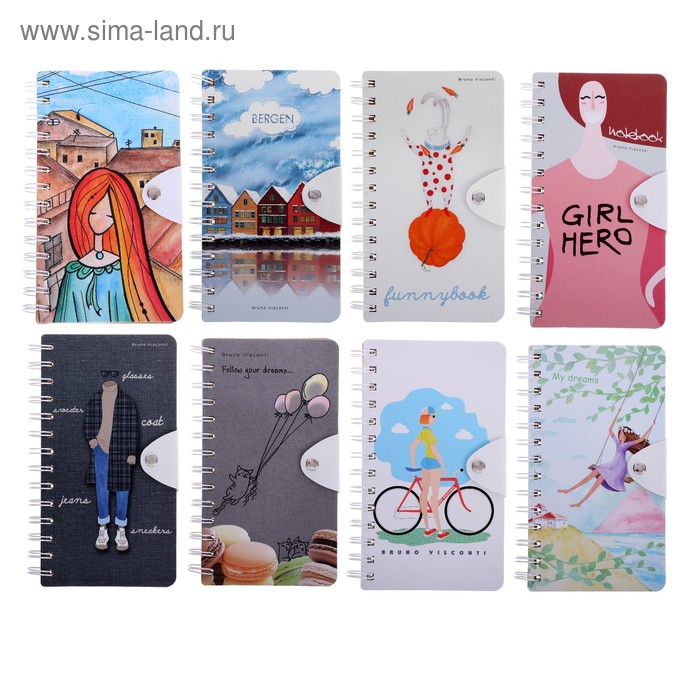 Блокнот В6, 96 листов на гребне Travel Journal, твёрдая обложка, блок крафт-бумага, 80 г/м2, МИКС