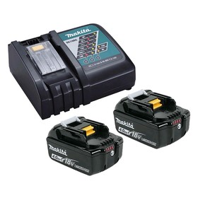 

Набор Makita 185934, 2 аккумулятора BL1840B 18 В, зарядное устройство DC18RC, кейс