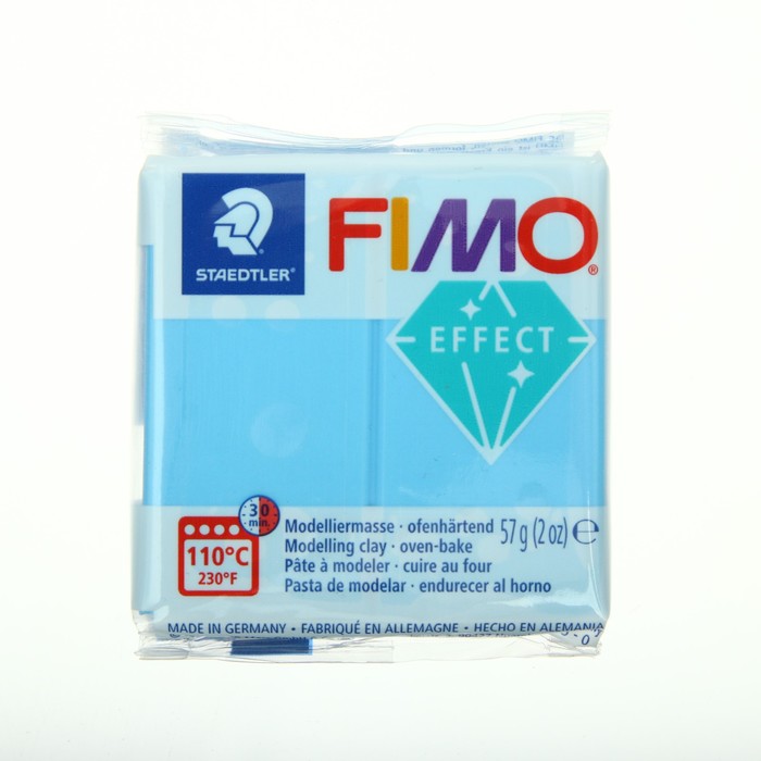 Пластика - полимерная глина, 57 г, Neon effect, синий полимерная глина fimo effect 8020 505 мята mint 56 г цена за 1 шт