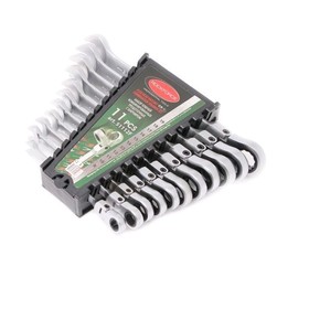 

Набор ключей ROCKFORCE RF-51112F, комбинированных, трещоточных, с шарниром, 11предметов
