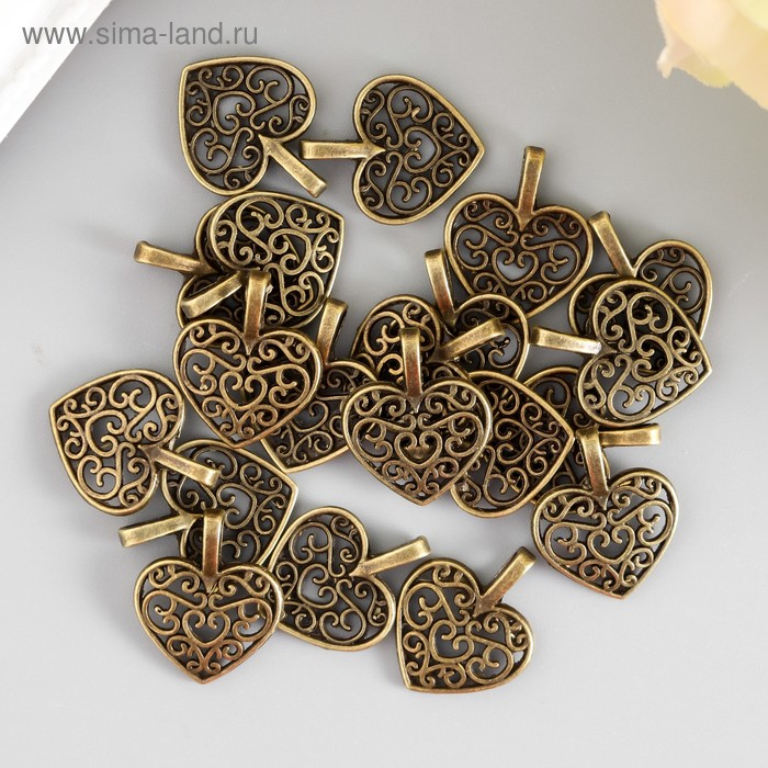 

Подвеска "Ажурное сердце " 1,5х1,8 см