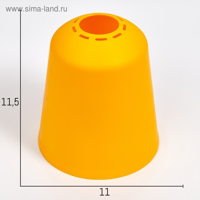 Плафон универсальный Цилиндр Е14/Е27 желтый 11х11х12см