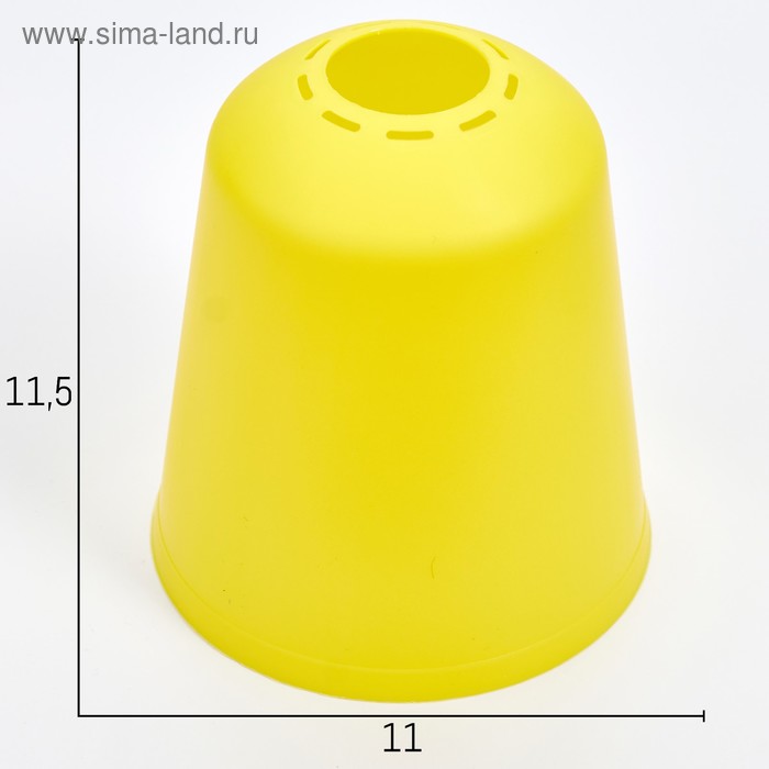 Плафон универсальный Цилиндр Е14/Е27 лимонный 11х11х12см