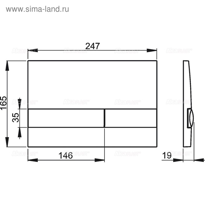 

Кнопка управления Alcaplast M1725, для скрытых систем инсталляции, золотой