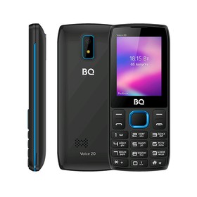 

Сотовый телефон BQ M-2400L Voice 20, 2.4", 2 sim, 4Гб, microSD, 4G, чёрно-голубой
