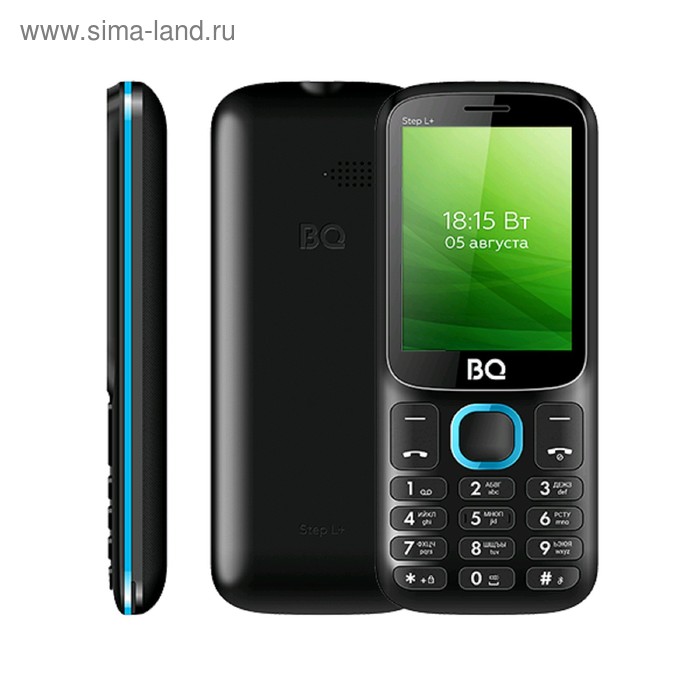 Сотовый телефон BQ M-2440 Step L+, 2.4, 2 sim, 32Мб, microSD, 800 мАч, чёрн/голубой