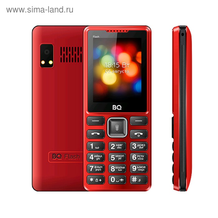 фото Сотовый телефон bq m-2444 flash 2,4", 32мб, microsd, 2 sim, красный