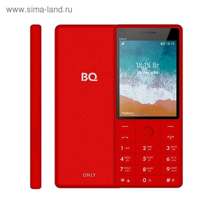 фото Сотовый телефон bq m-2815 only 2,8", 32мб, microsd, 2 sim, красный