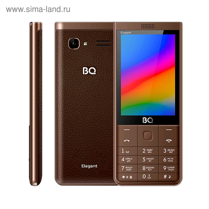 фото Сотовый телефон bq m-3595 elegant 3,47", 64мб, microsd, 2 sim, коричневый