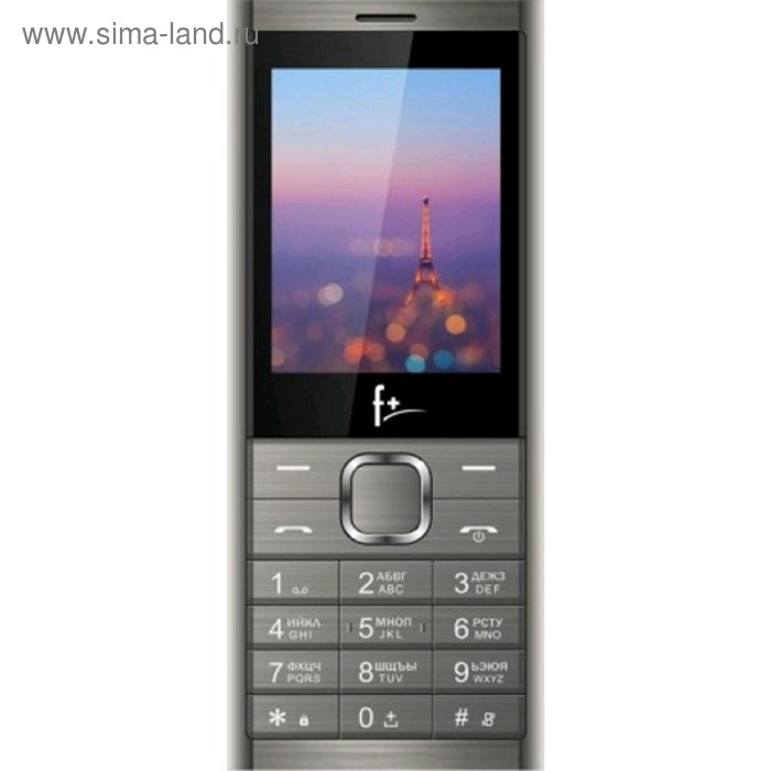 фото Сотовый телефон f+ b240 2,4", microsd, 2 sim, тёмно-серый