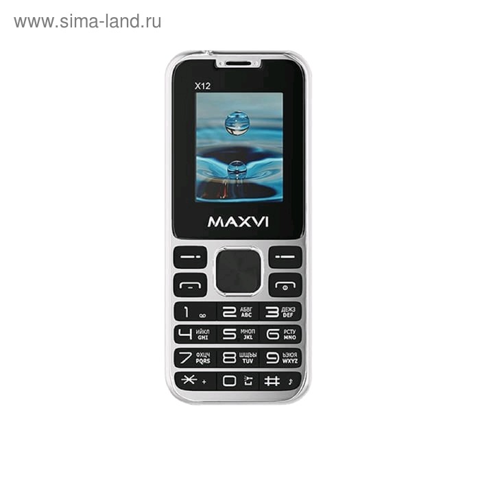 фото Сотовый телефон maxvi x12 1,77", 32мб, microsd, 0,3мп, 2 sim, серебристый