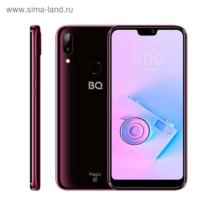 фото Смартфон bq s-5731l magic s 5,84", ips, 32гб, 3гб, 16+0,3мп, 4g, android 9.0, красное вино