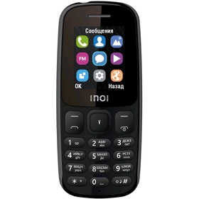 Сотовый телефон INOI 100, 1.8', 2 sim, 64Мб,  microSD, 800 мАч, чёрный Ош