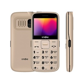 

Сотовый телефон STRIKE S20 2,31", 32Мб, microSD, камера, 2 sim, золотистый