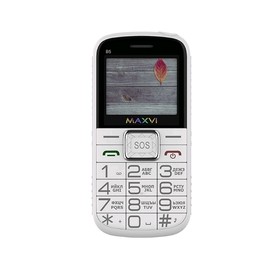 Сотовый телефон MAXVI B5 2,0", 32Мб, microSD, 0,3Мп, 2 sim, белый