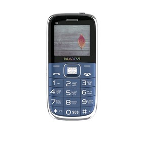 Сотовый телефон MAXVI B6 2,2", 32Мб, microSD, 0,3Мп, 2 sim, синий