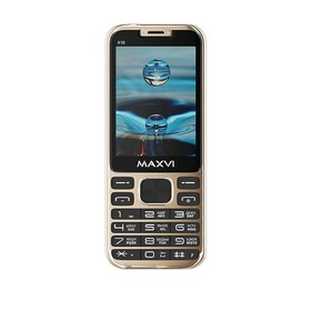 Сотовый телефон MAXVI X10 2,8", 32Мб, microSD, 0,3Мп, 2 sim, золотистый