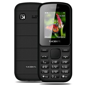 

Сотовый телефон Texet TM-130 1,77", microSD, 2 sim, чёрный