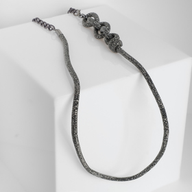 

Бусы "Ночь" узелок, цвет серый, 70см