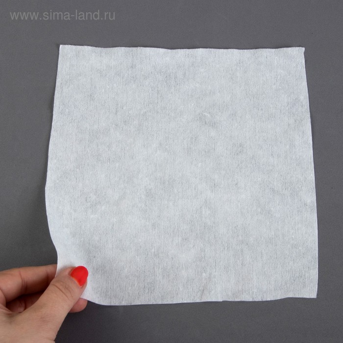 

Одноразовые косметические салфетки, 100 шт, плотность 50г/м2, спанлейс, 20 × 20 см, цвет белый