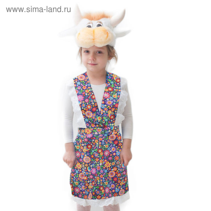 фото Карнавальный костюм «корова», шапка, передник, 5-7 лет, рост 122-134 см бока