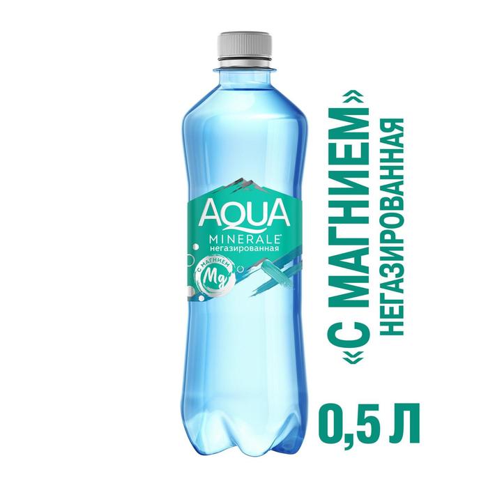 Вода питьевая Aqua Minerale Plus, 0,5 л вода питьевая aqua minerale plus 0 5 л