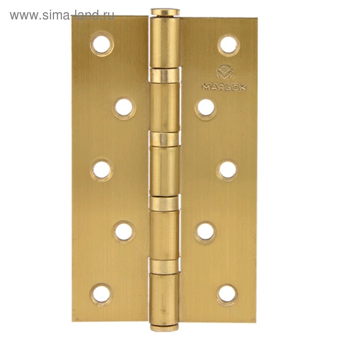 петля дверная marlok универсальная накладная 100х70х2 5 мм золото матовое 14811 Петля дверная MARLOK, 125х75х2.5 мм, цвет матовое золото