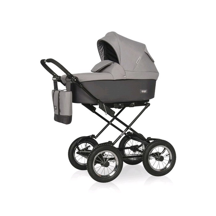 Коляска 2 в 1 Riko Basic Bella Classic, цвет 01 серо-графитовый