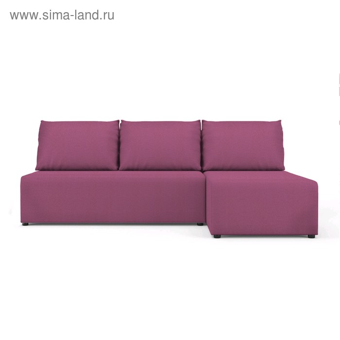 

Угловой диван «Алиса», еврокнижка, бельевой ящик, ткань рогожка, цвет bahama berry