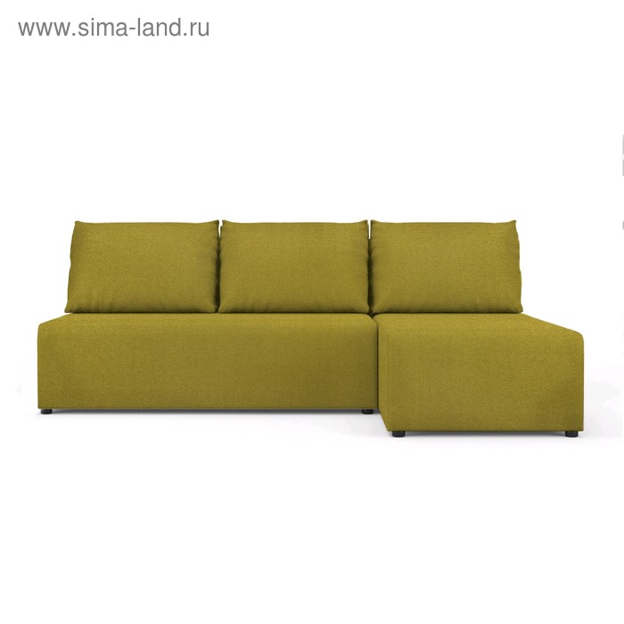 

Угловой диван «Алиса», еврокнижка, бельевой ящик, ткань рогожка, цвет bahama green