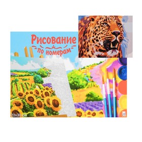 

Картина по номерам на холсте 22 × 30 см, «Рычащий гепард»