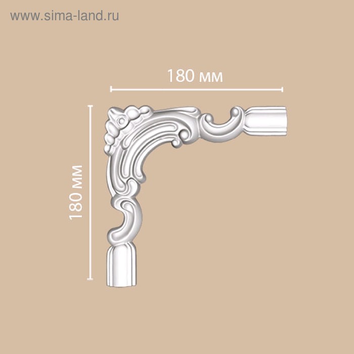 фото Угол 18х18х2,5 см, dp 8032 c decomaster