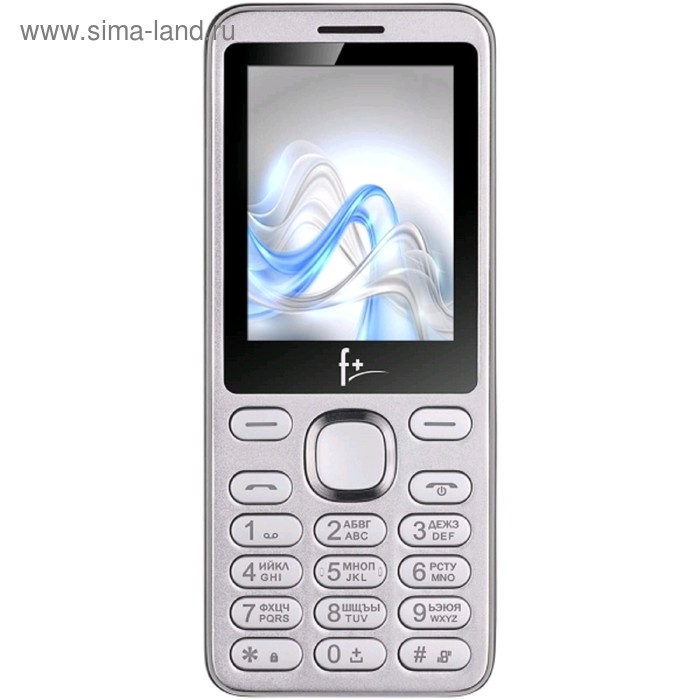 Сотовый телефон F+ S240 2,4, microSD, 2 sim, серебро