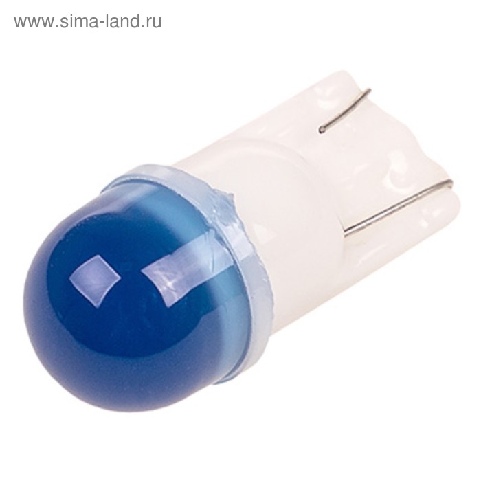 Автолампа диод Skyway T10, 12 В, 1 SMD диод, без цоколя 1-конт, синяя, S08201411