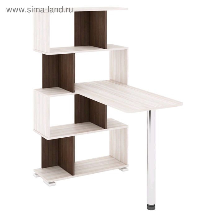 Стол-стеллаж «СЛ-5-4СТ», 750 × 1099 × 1395 мм, цвет карамель / шамони / карамель стол стеллаж мэрдэс сл 5 4ст бе белый