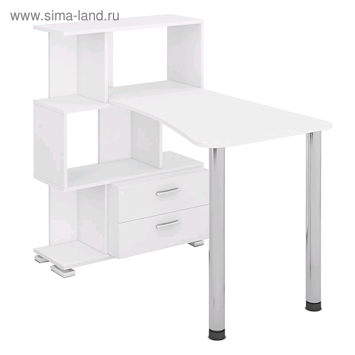 

Стол-стеллаж «СЛ-5-3СТ-2», с ящиками, 3 этажный, 750 × 1182 × 1060 мм, цвет белый