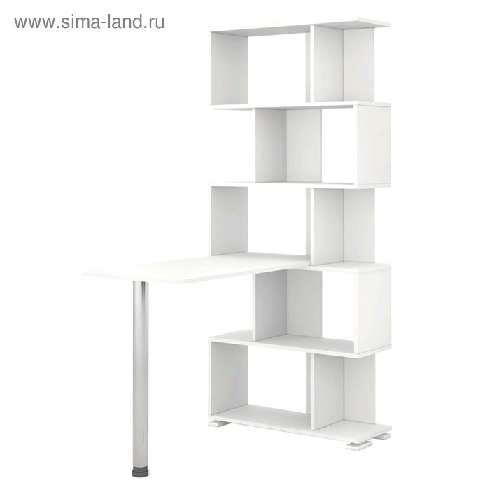 Стол-стеллаж «СЛ 5СТ», 750 × 1099 × 1731 мм, цвет белый стол стеллаж сл 5ст 750 × 1099 × 1731 мм цвет карамель венге карамель