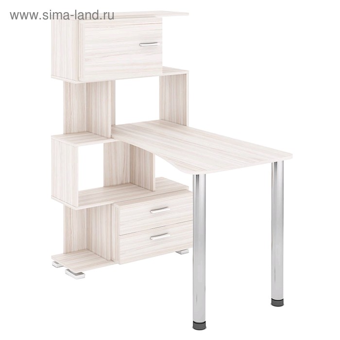 Стол-стеллаж «СЛ-5-4СТ-2», с ящиками, 750 × 1182 × 1395 мм, цвет карамель стол стеллаж мэрдэс сл 5 4ст бе белый